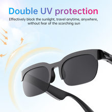Outdoor Smart Sports Sunglasses with LED Battery Indicator UV Protection and Wireless Call Music Headphones