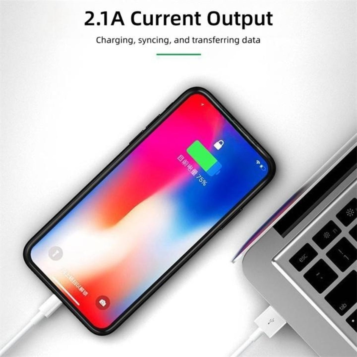 High Quality 5v2a TPE Original Defense Data Cable USB-A to Lighting Super Fast Charger Data Cable for I Phone