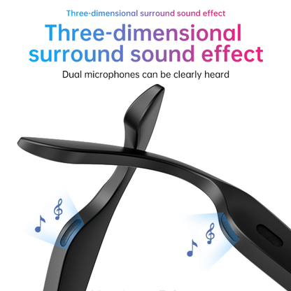 Outdoor Smart Sports Sunglasses with LED Battery Indicator UV Protection and Wireless Call Music Headphones