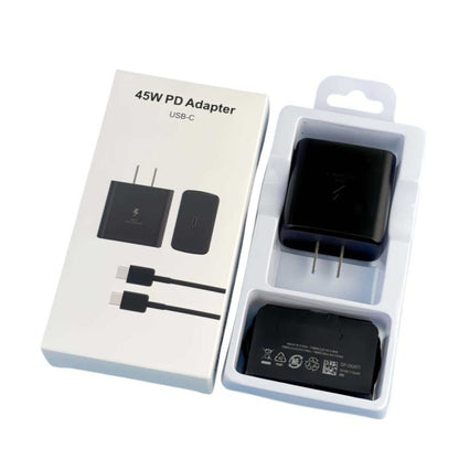 PD 45W USB C Ultra Fast Wall Charger 5A Dual Type-C Fast Charging Cable for Samsung Galaxy S23 S24 S25 Ultra Fold5