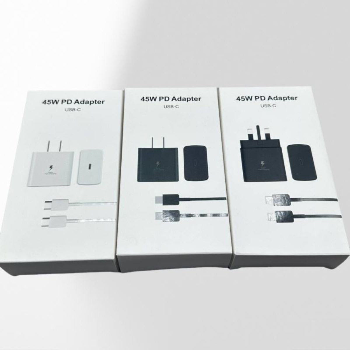 PD 45W USB C Ultra Fast Wall Charger 5A Dual Type-C Fast Charging Cable for Samsung Galaxy S23 S24 S25 Ultra Fold5