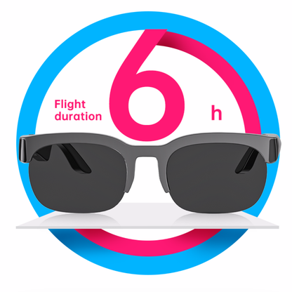 Outdoor Smart Sports Sunglasses with LED Battery Indicator UV Protection and Wireless Call Music Headphones