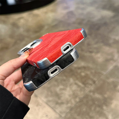 Luxury Mobile Phone Cases for iPhone 16 15 14 Electroplated Matte Marble Texture Case Phone for iPhone case