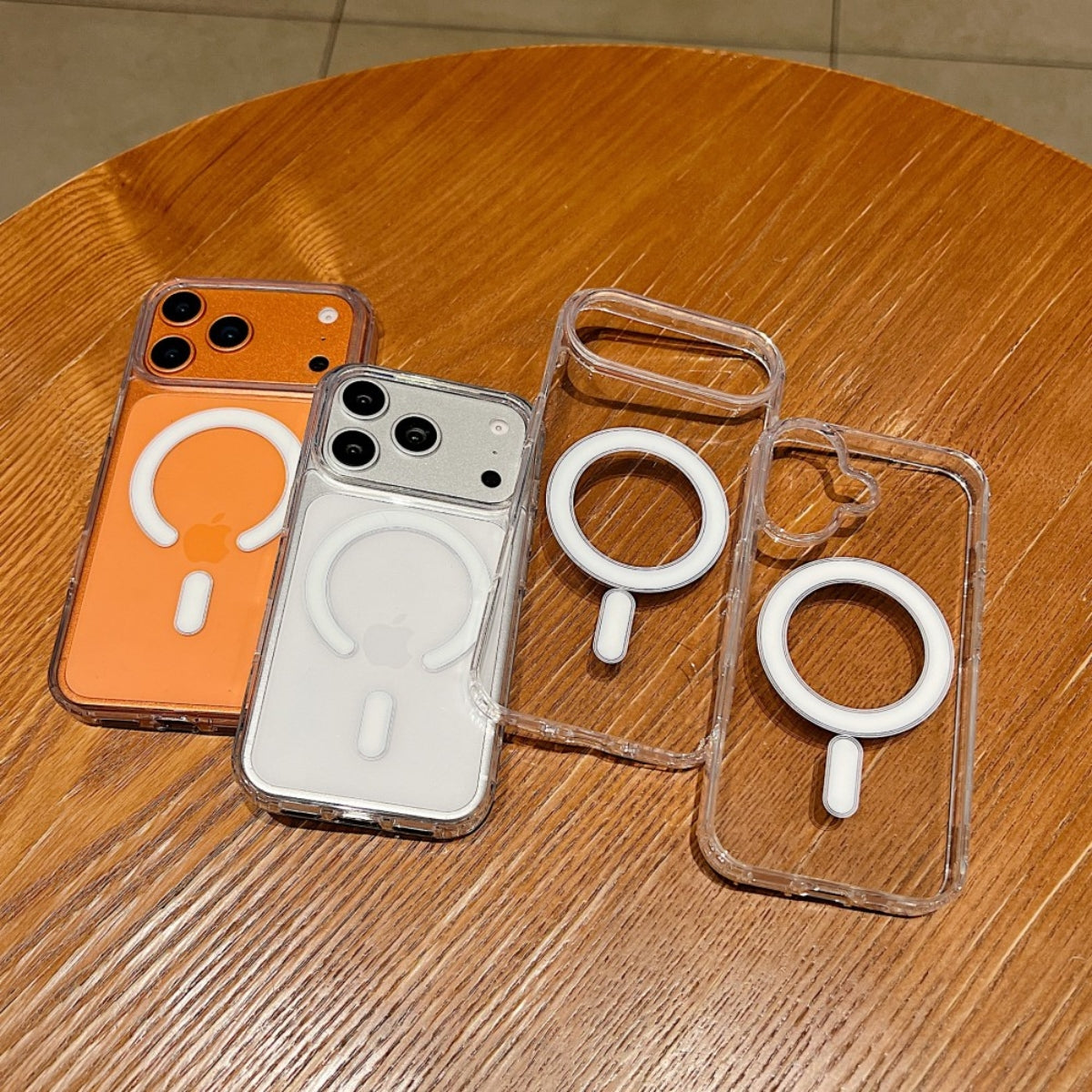 In Stock Transparent Acrylic Phone case With Box for iPhone 17 16 15 Pro Clear Magnetic for iPhone 17 Pro Max 17 Air for Samsung