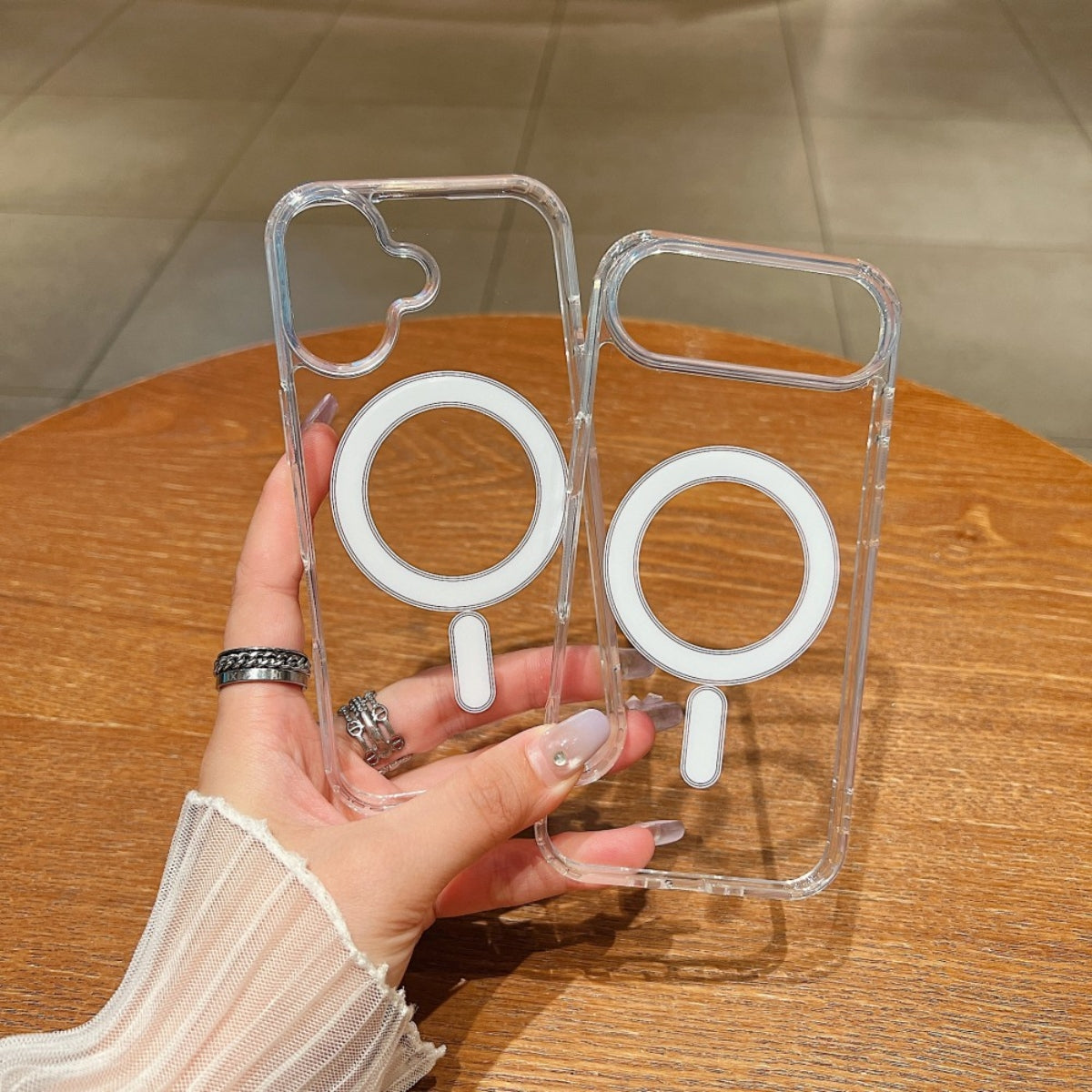 In Stock Transparent Acrylic Phone case With Box for iPhone 17 16 15 Pro Clear Magnetic for iPhone 17 Pro Max 17 Air for Samsung