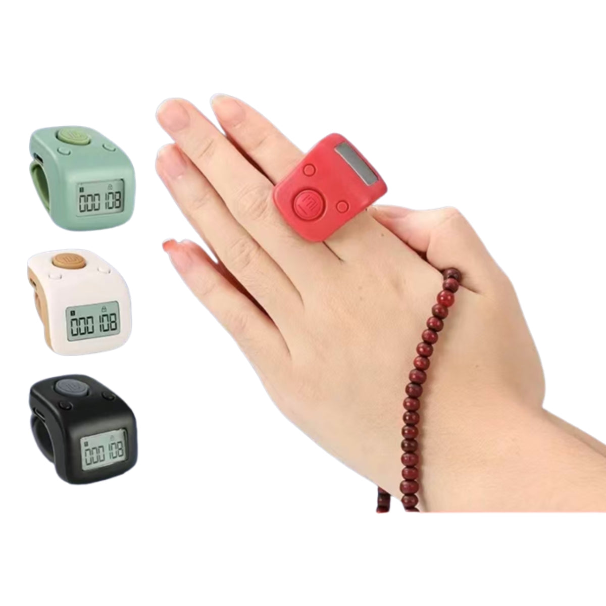 Big Display Hand Tasbih Tally Digital Counter for Muslims Tasbeeh Zikr Ring