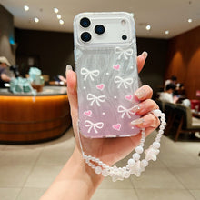 INS Style IMD Design Phone case for iPhone 17 Case Butterfly Phone case for iPhone 16 15 14 13 12 11 with Bracelet