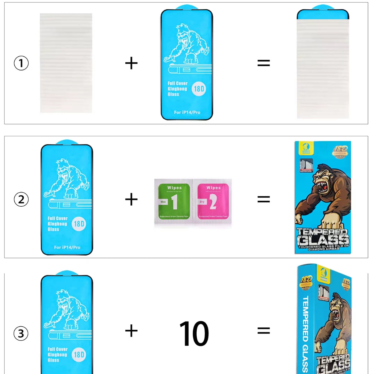 High Quality Protective Grade 9D Anti-Scratch Glass Screen Protector for Mobile Phones iphone 16 15 14 13 12 11 Pro Xs Max